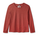 red-round-neck-long-sleeve-tee-keyhole-cut-out-back-wicking-cooling-sustainable-cucumber-clothing