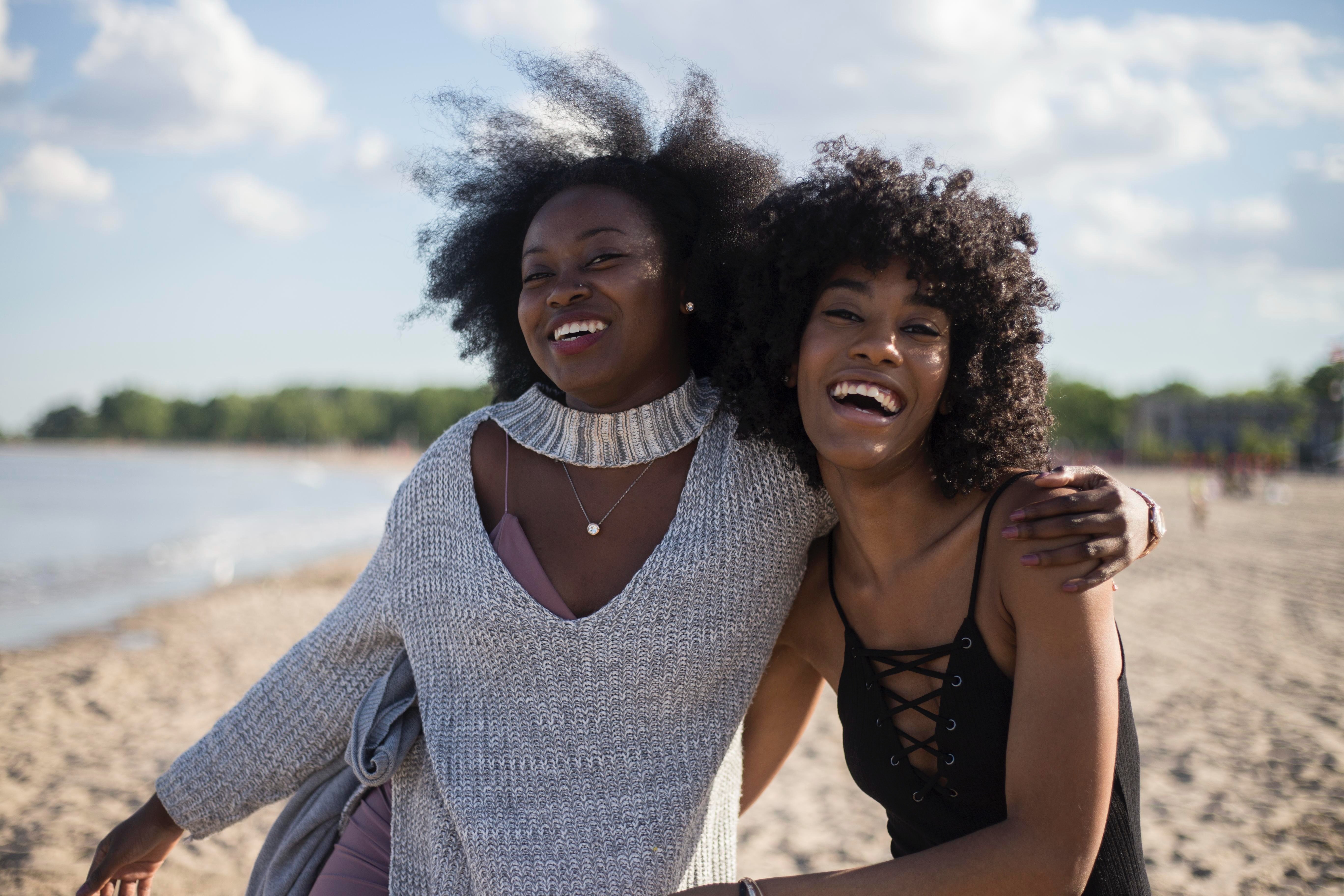 women on the beach 