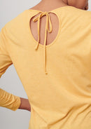 yellow-keyhole-back-long-sleeve-tee-sustainable-wicking-cooling-cucumber-clothing