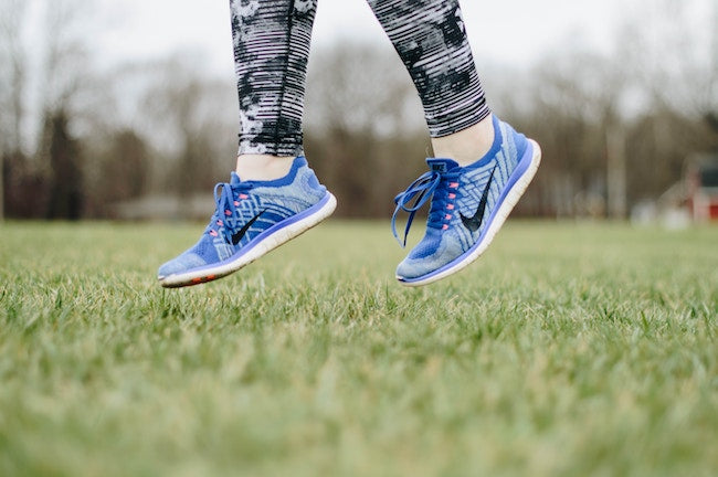 woman jumping
