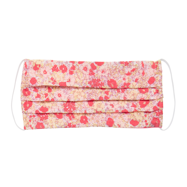 Red & Yellow Floral Mask - breathable, reusable flyweight jersey mask. For every one bought, one will be donated.