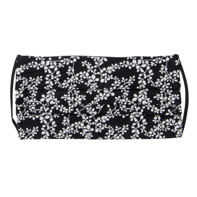 Black & White Floral Mask - breathable, reusable flyweight jersey mask. For every one bought, one will be donated.