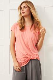 Coral Drape Knot Tee in 37.5® Technology Jersey
