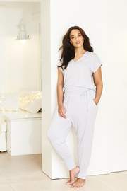 Silver V Neck Top