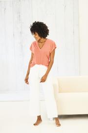 Coral V Neck Top 37.5® Technology Jersey