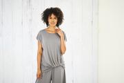 Stone Drape Knot Tee in 37.5® Technology Jersey