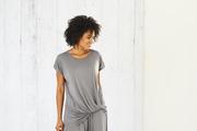 Stone Drape Knot Tee in 37.5® Technology Jersey