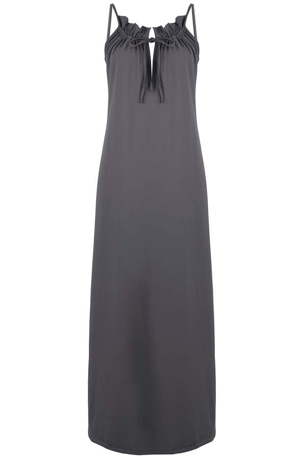 Ruffle Dress in Slate
