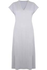 Silver V Neck Dress
