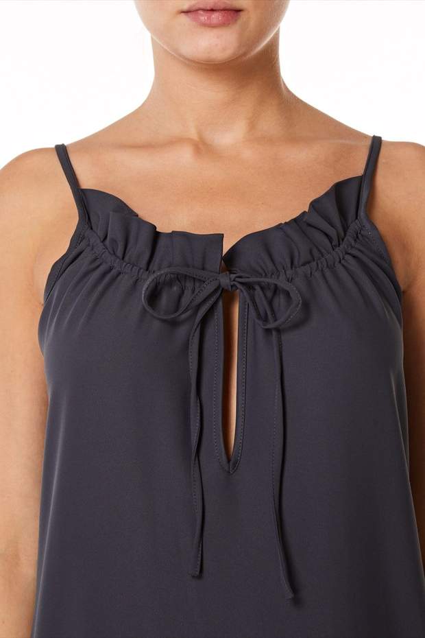 Ruffle Dress in Slate