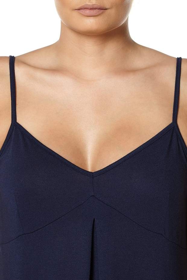 cooling strappy blue top