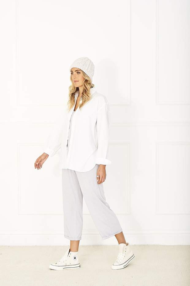 Silver Cropped PJ Bottoms