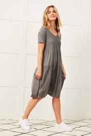 Stone Tiered Dress in 37.5® Technology Jersey