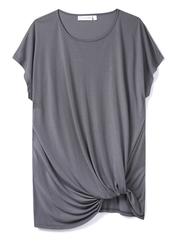 Stone Drape Knot Tee in 37.5® Technology Jersey