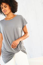 Stone Drape Knot Tee in 37.5® Technology Jersey