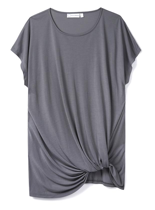Stone Drape Knot Tee in 37.5® Technology Jersey