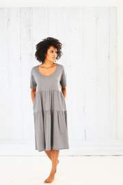 Stone Tiered Dress in 37.5® Technology Jersey