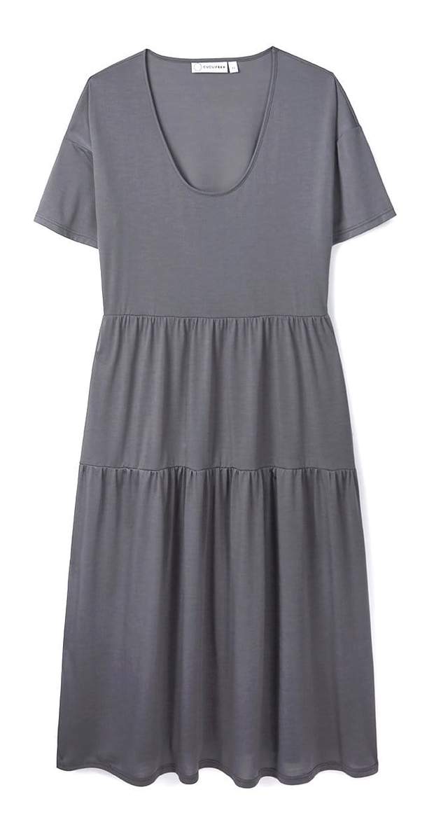 Stone Tiered Dress in 37.5® Technology Jersey