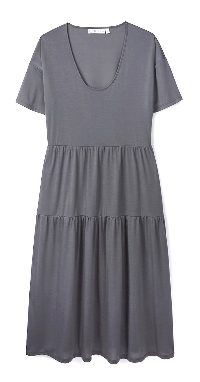 Stone Tiered Dress in 37.5® Technology Jersey