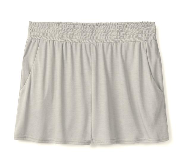 Shirred Shorts in Navy